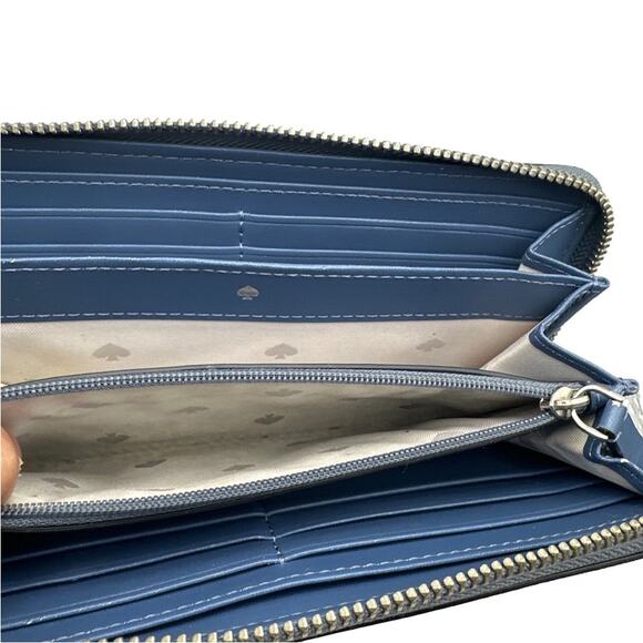 KATE SPADE New York Blue and light Blue Cameron LG Zip Around Wallet - Picture 6 of 10